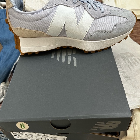 New balance sneakers!! White/blue! - Picture 2 of 3